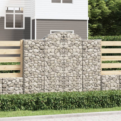 Gabionen Mit Hochbogen 20Stk. 200X50X160/180Cm Verzinktes Eisen