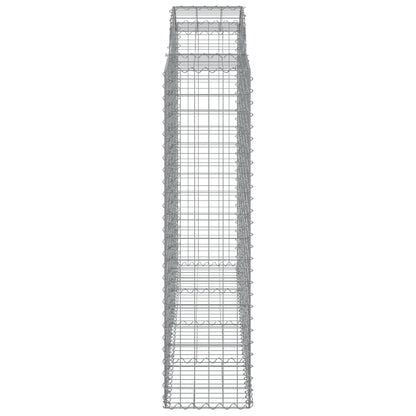 Gabionen Mit Hochbogen 25Stk. 200X50X160/180Cm Verzinktes Eisen