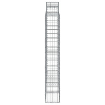 Gabionen Mit Hochbogen 5 Stk. 200X50X180/200Cm Verzinktes Eisen
