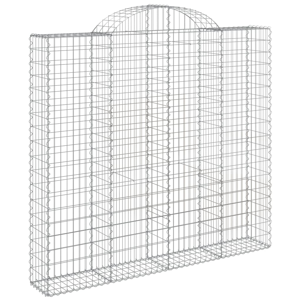Gabionen Mit Hochbogen 6 Stk. 200X50X180/200Cm Verzinktes Eisen