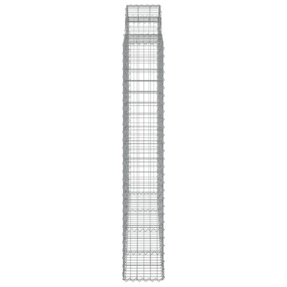 Gabionen Mit Hochbogen 18Stk. 200X50X180/200Cm Verzinktes Eisen