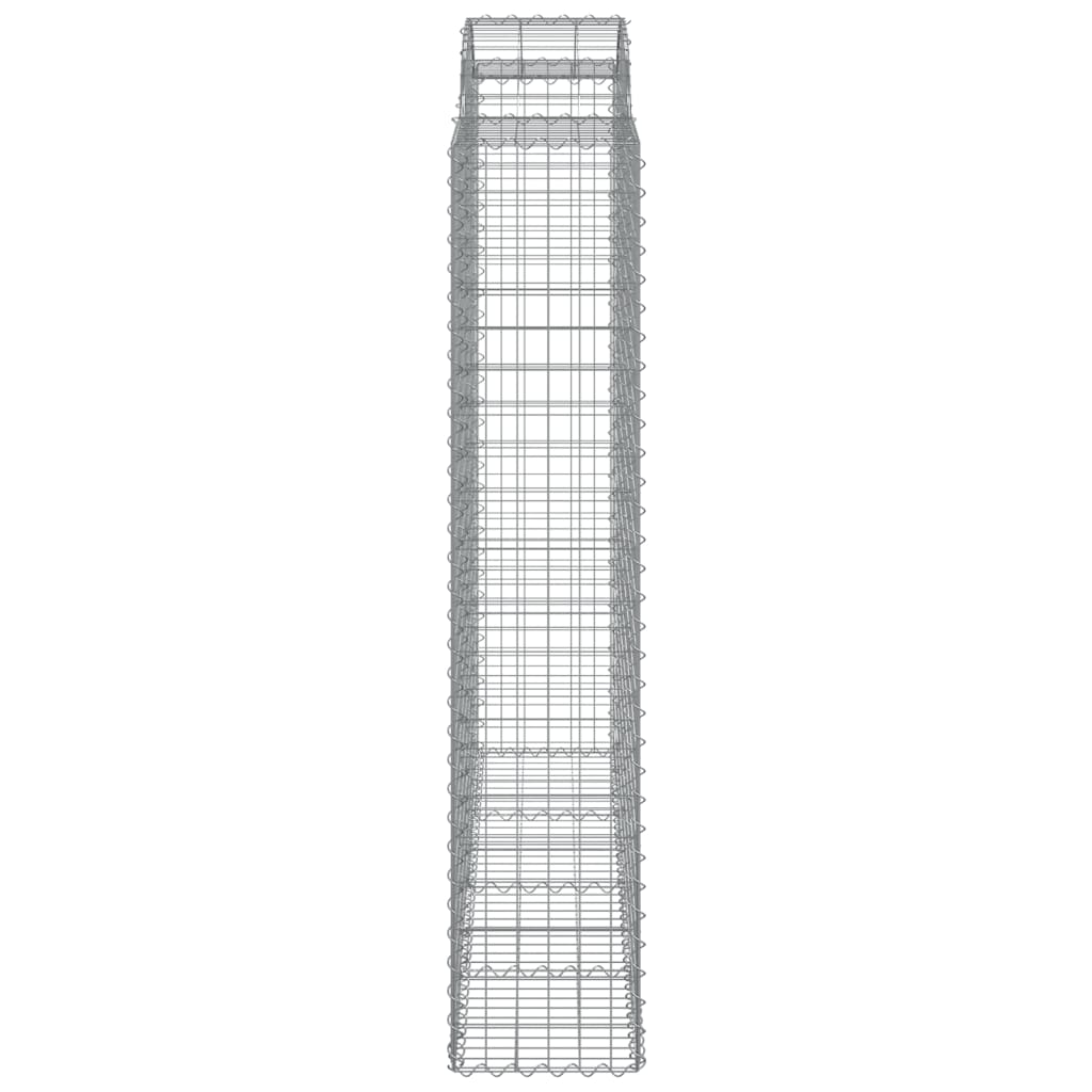 Gabionen Mit Hochbogen 2 Stk. 200X50X200/220Cm Verzinktes Eisen
