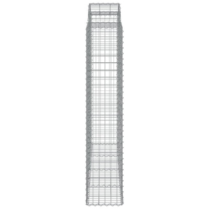 Gabionen Mit Hochbogen 2 Stk. 200X50X200/220Cm Verzinktes Eisen