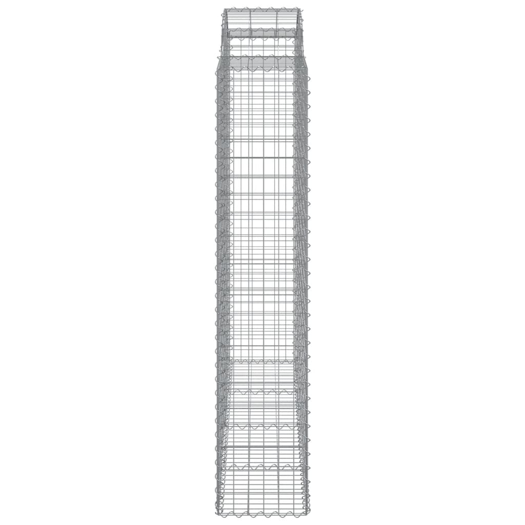 Gabionen Mit Hochbogen 8 Stk. 200X50X200/220Cm Verzinktes Eisen