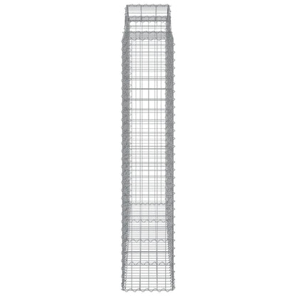 Gabionen Mit Hochbogen 8 Stk. 200X50X200/220Cm Verzinktes Eisen
