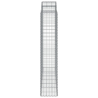 Gabionen Mit Hochbogen 9 Stk. 200X50X200/220Cm Verzinktes Eisen