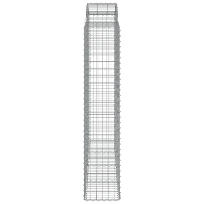 Gabionen Mit Hochbogen 11Stk. 200X50X200/220Cm Verzinktes Eisen