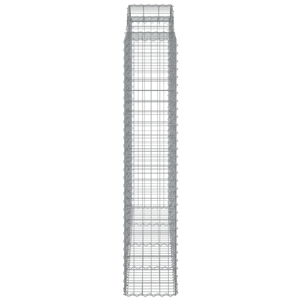 Gabionen Mit Hochbogen 12Stk. 200X50X200/220Cm Verzinktes Eisen