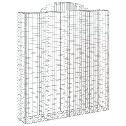 Gabionen Mit Hochbogen 6 Stk. 200X50X220/240Cm Verzinktes Eisen
