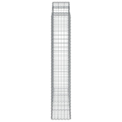Gabionen Mit Hochbogen 11Stk. 200X50X220/240Cm Verzinktes Eisen