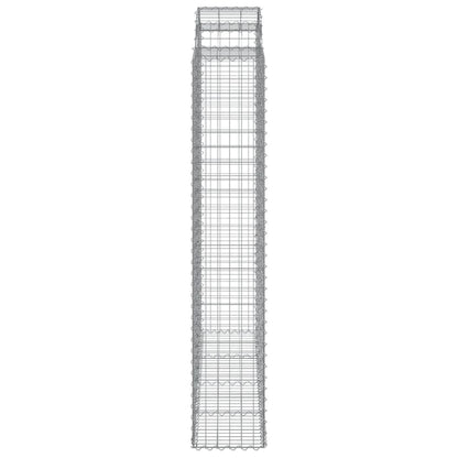 Gabionen Mit Hochbogen 13Stk. 200X50X220/240Cm Verzinktes Eisen