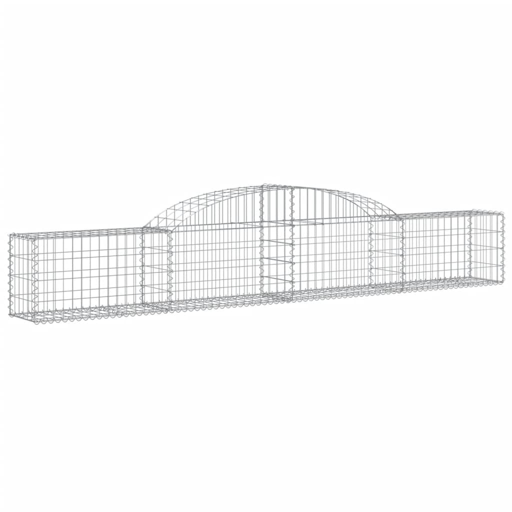 Gabionen Mit Hochbogen 13 Stk. 300X30X40/60 Cm Verzinktes Eisen