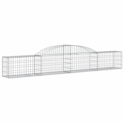 Gabionen Mit Hochbogen 13 Stk. 300X30X40/60 Cm Verzinktes Eisen
