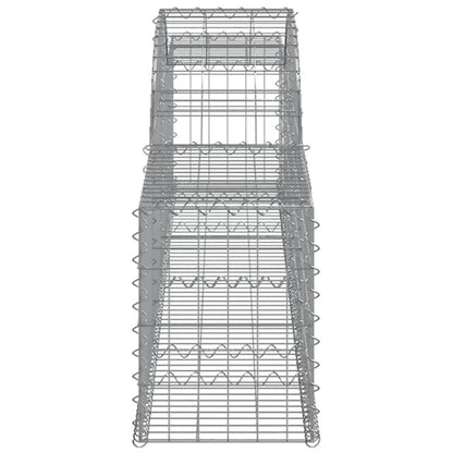 Gabionen Mit Hochbogen 13 Stk. 300X30X40/60 Cm Verzinktes Eisen