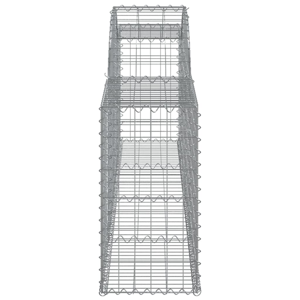 Gabionen Mit Hochbogen 9 Stk. Verzinktes Eisen