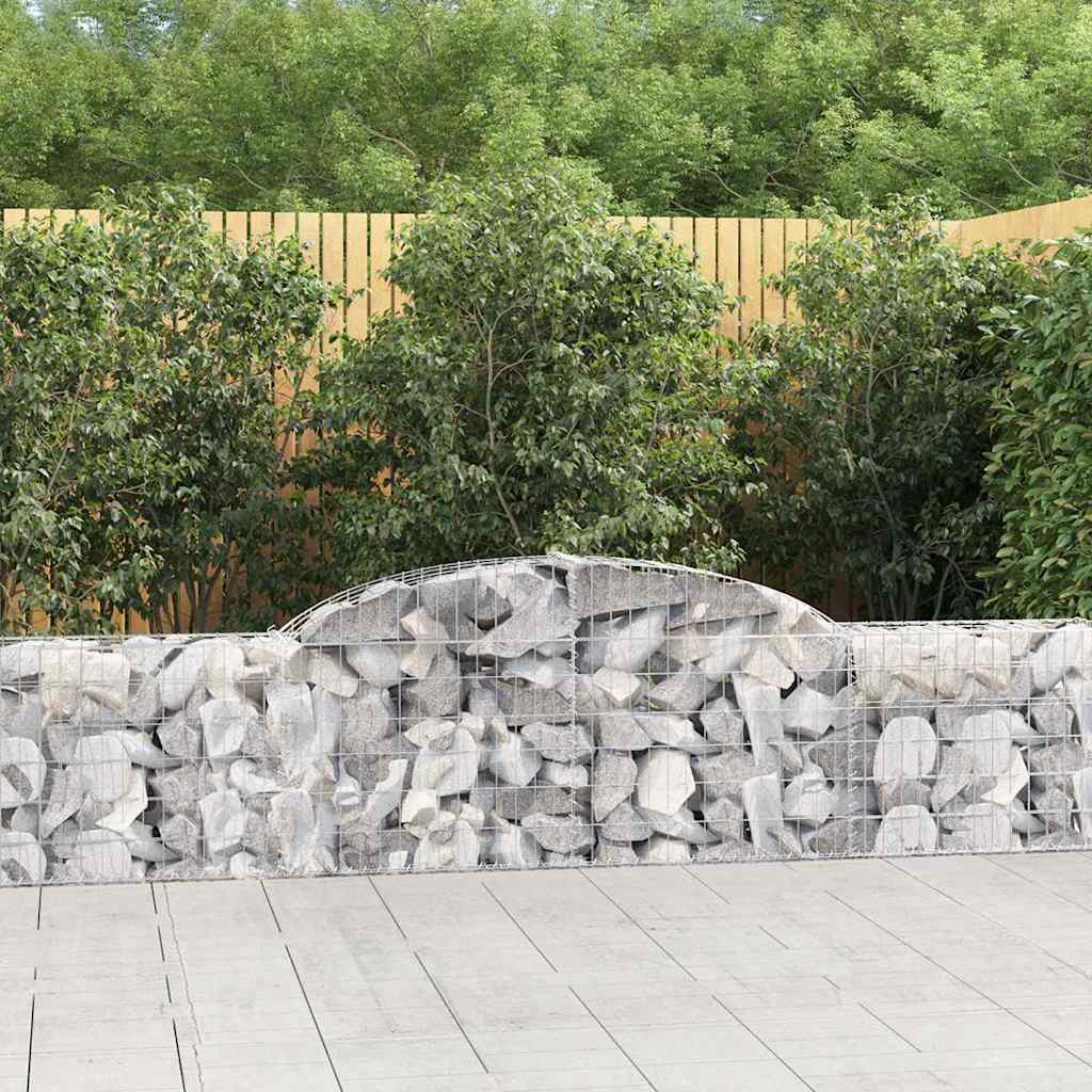 Gabionen Mit Hochbogen 20 Stk. Verzinktes Eisen