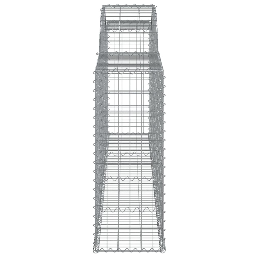 Gabionen Mit Hochbogen 10 Stk. 300X30X80/100Cm Verzinktes Eisen