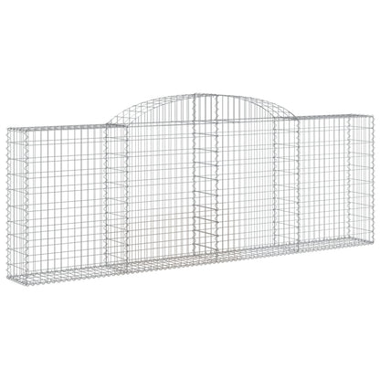 Gabionen Mit Hochbogen 30 Stk 300X30X100/120Cm Verzinktes Eisen