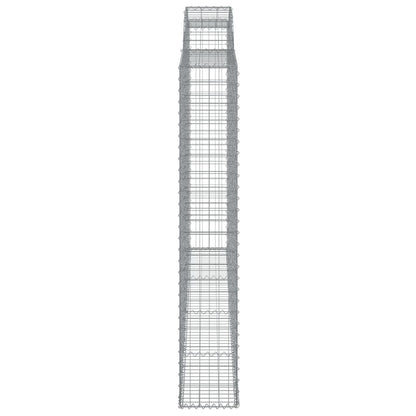 Gabionen Mit Hochbogen 10 Stk 300X30X180/200Cm Verzinktes Eisen