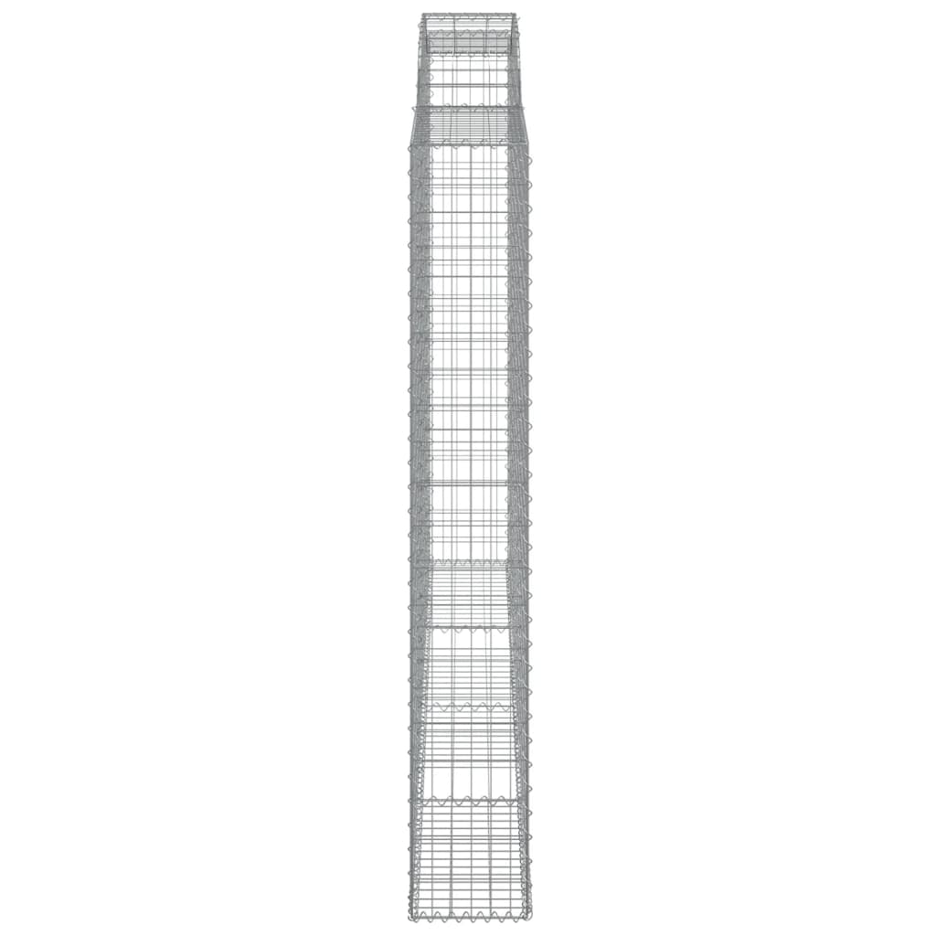 Gabionen Mit Hochbogen 2 Stk. 300X30X200/220Cm Verzinktes Eisen