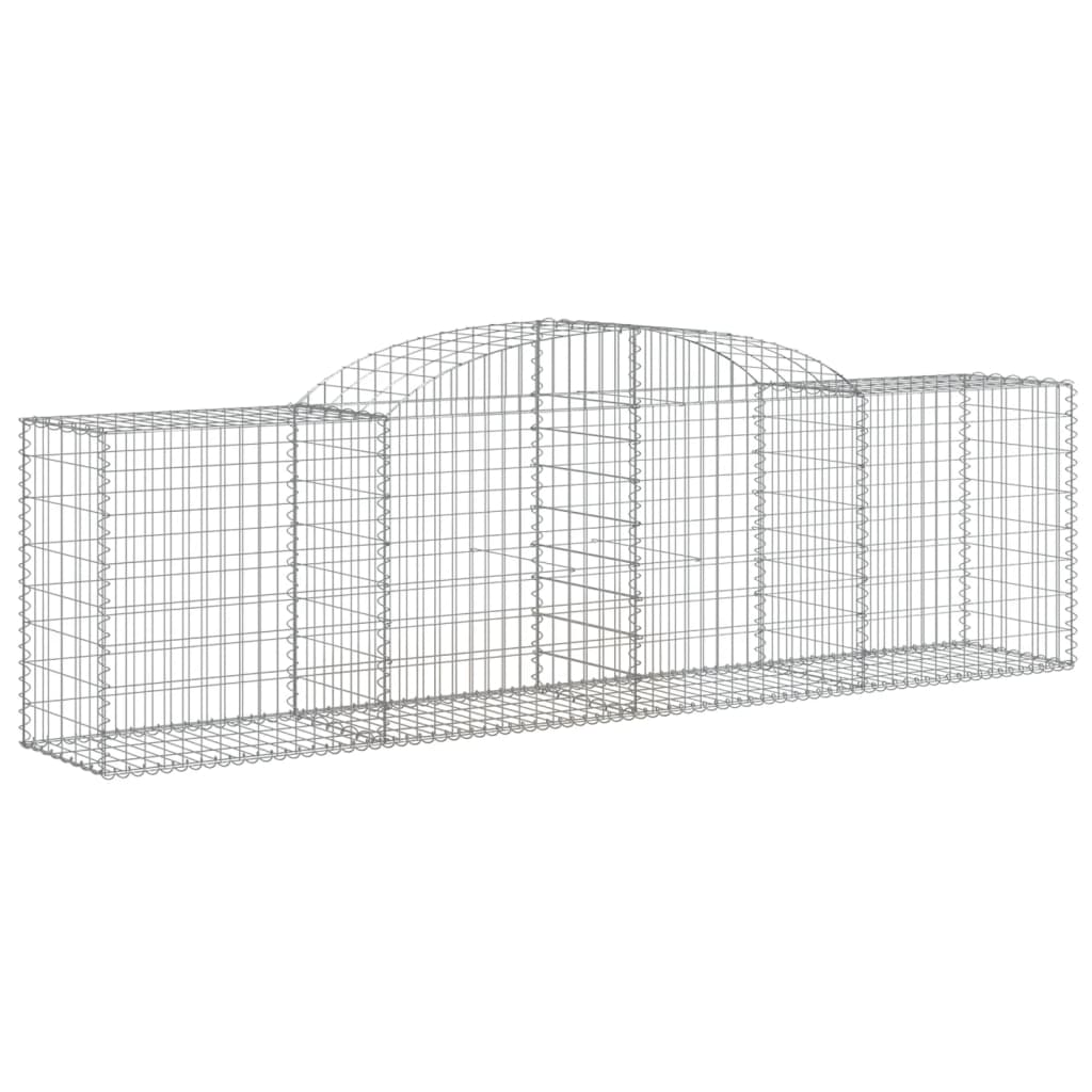 Gabionen Mit Hochbogen 20 Stk. 300X50X80/100Cm Verzinktes Eisen