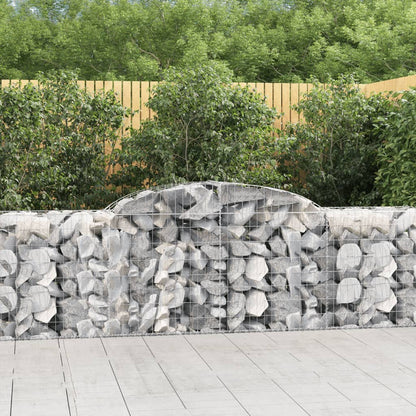 Gabionen Mit Hochbogen 20 Stk. 300X50X80/100Cm Verzinktes Eisen