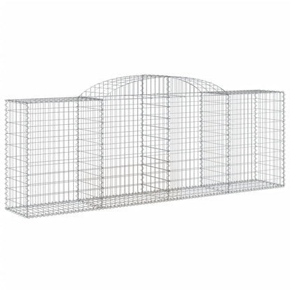 Gabionen Mit Hochbogen 11 Stk 300X50X100/120Cm Verzinktes Eisen