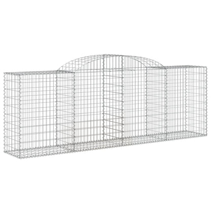 Gabionen Mit Hochbogen 20 Stk 300X50X100/120Cm Verzinktes Eisen