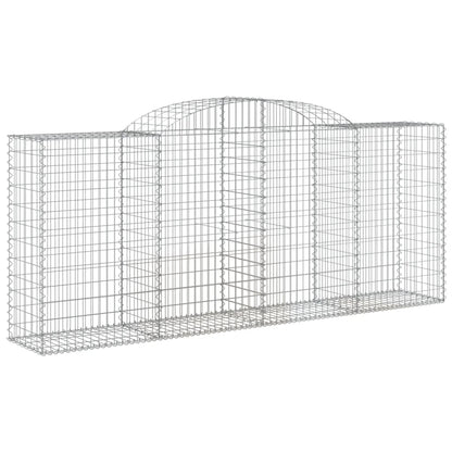 Gabionen Mit Hochbogen 2 Stk. 300X50X120/140Cm Verzinktes Eisen