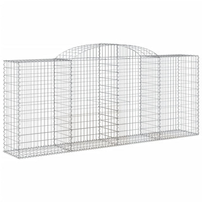 Gabionen Mit Hochbogen 12 Stk 300X50X120/140Cm Verzinktes Eisen