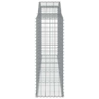 Gabionen Mit Hochbogen 6 Stk. 300X50X140/160Cm Verzinktes Eisen