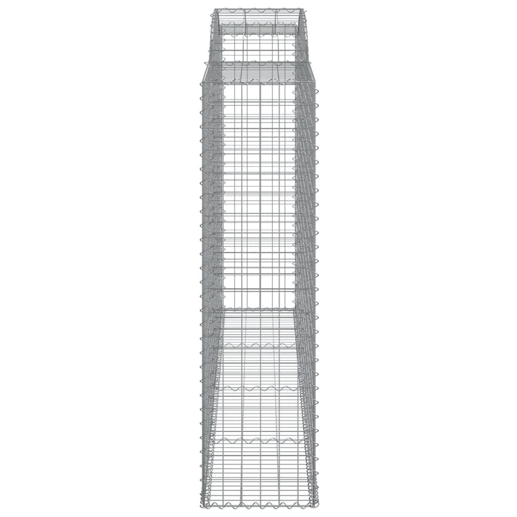 Gabionen Mit Hochbogen 13 Stk 300X50X180/200Cm Verzinktes Eisen