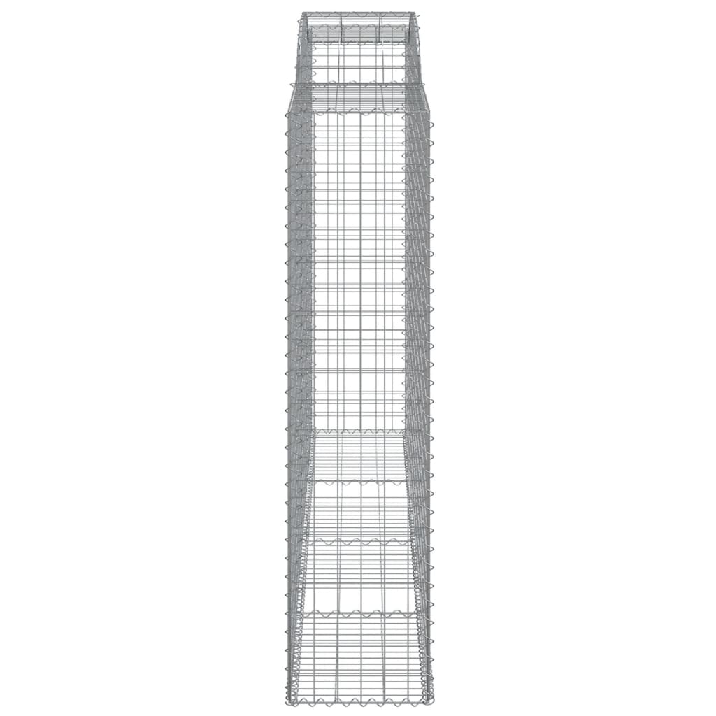 Gabionen Mit Hochbogen 6 Stk. 300X50X200/220Cm Verzinktes Eisen