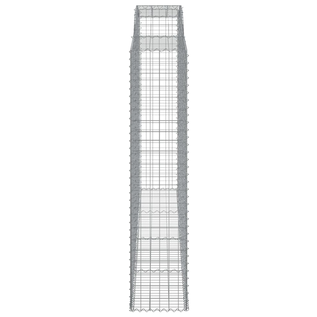 Gabionen Mit Hochbogen 6 Stk. 300X50X220/240Cm Verzinktes Eisen