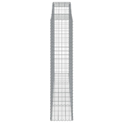 Gabionen Mit Hochbogen 6 Stk. 300X50X220/240Cm Verzinktes Eisen