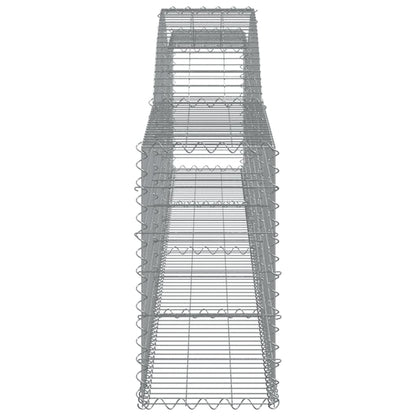 Gabionen Mit Hochbogen 7 Stk. Verzinktes Eisen