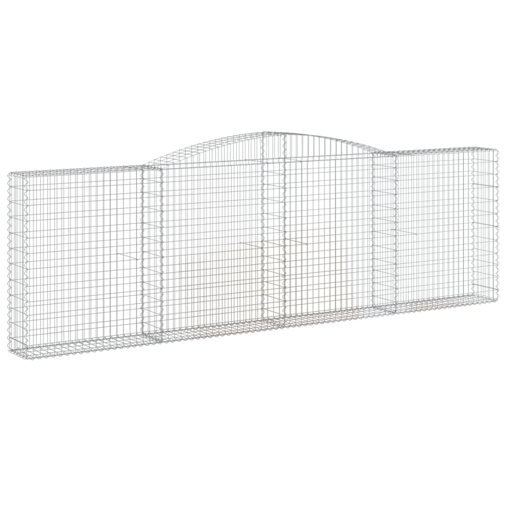 Gabionen Mit Hochbogen 20Stk. 400X30X120/140Cm Verzinktes Eisen