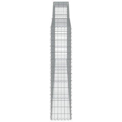 Gabionen Mit Hochbogen 2 Stk. 400X30X140/160Cm Verzinktes Eisen