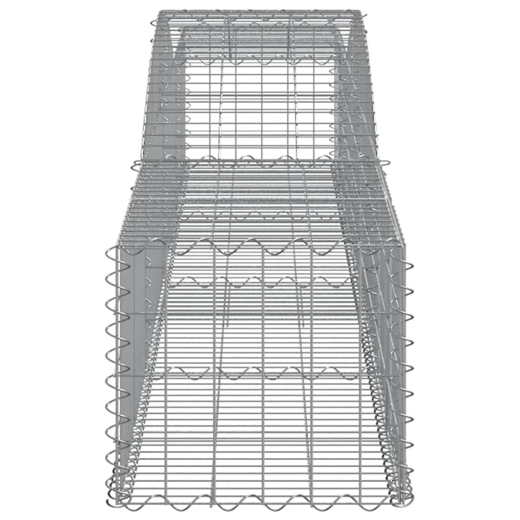 Gabionen Mit Hochbogen 2 Stk. 400X50X40/60Cm Verzinktes Eisen