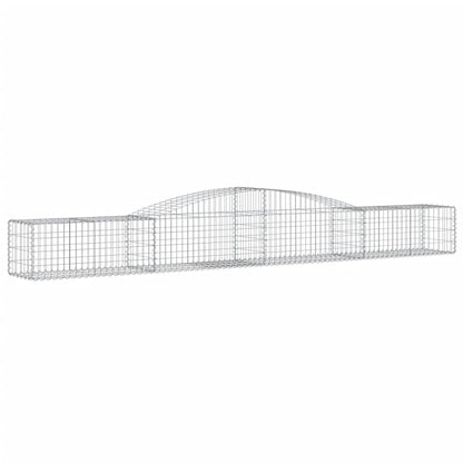 Gabionen Mit Hochbogen 5 Stk. 400X50X40/60Cm Verzinktes Eisen