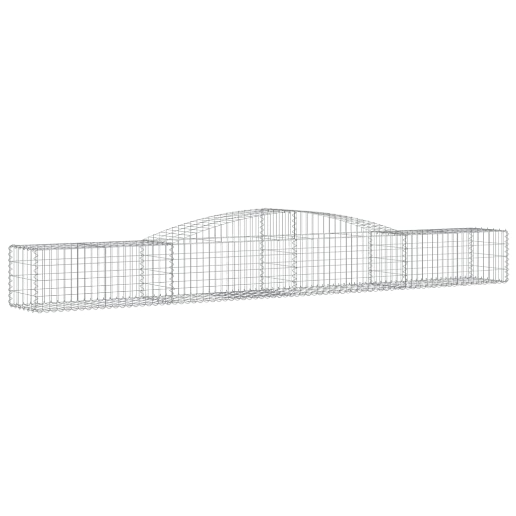 Gabionen Mit Hochbogen 6 Stk. 400X50X40/60Cm Verzinktes Eisen