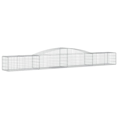 Gabionen Mit Hochbogen 6 Stk. 400X50X40/60Cm Verzinktes Eisen