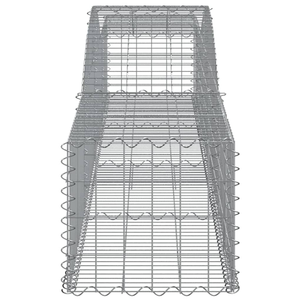 Gabionen Mit Hochbogen 6 Stk. 400X50X40/60Cm Verzinktes Eisen