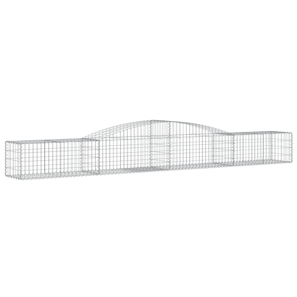Gabionen Mit Hochbogen 25 Stk. 400X50X40/60Cm Verzinktes Eisen