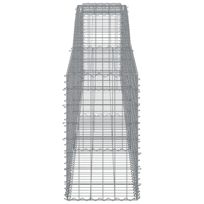 Gabionen Mit Hochbogen 2 Stk. 400X50X80/100Cm Verzinktes Eisen