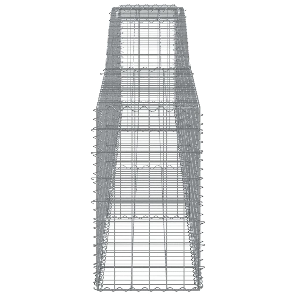 Gabionen Mit Hochbogen 3 Stk. 400X50X80/100Cm Verzinktes Eisen