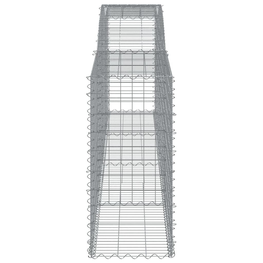 Gabionen Mit Hochbogen 20 Stk 400X50X100/120Cm Verzinktes Eisen