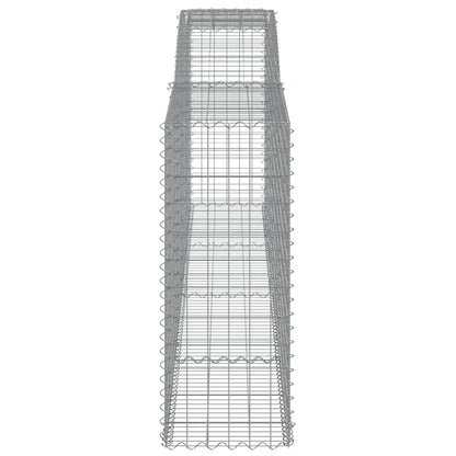 Gabionen Mit Hochbogen 15 Stk 400X50X120/140Cm Verzinktes Eisen