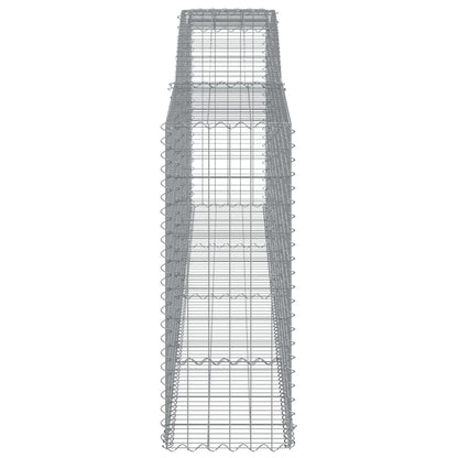 Gabionen Mit Hochbogen 20 Stk 400X50X120/140Cm Verzinktes Eisen