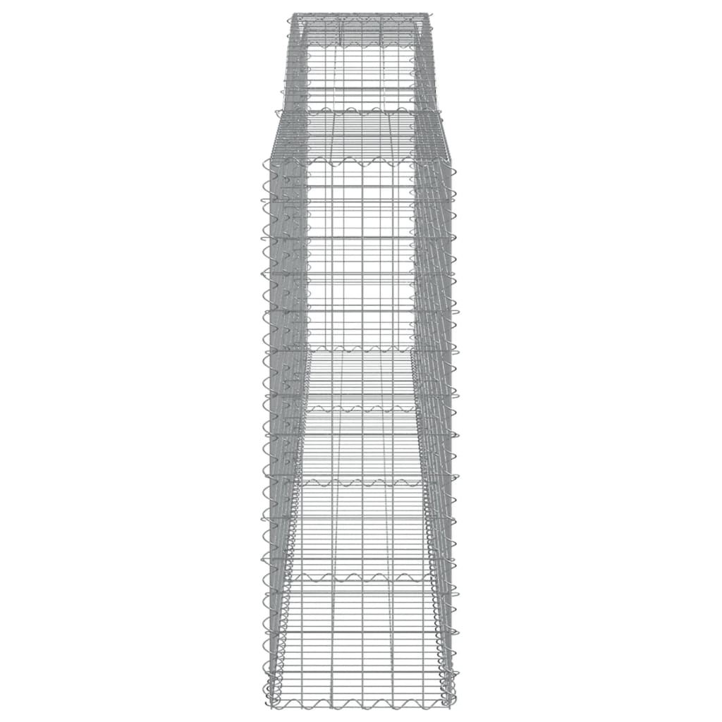 Gabionen Mit Hochbogen 2 Stk. 400X50X140/160Cm Verzinktes Eisen